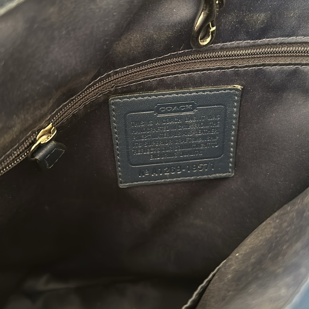 Coach leather tote bag. - Picture 7 of 8